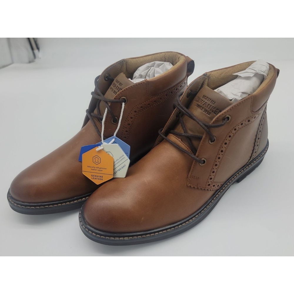 Men's Nunn Bush Ozark 2.0 Plain Toe Chukka Leather Boots 7 Tan New w/ Tags!